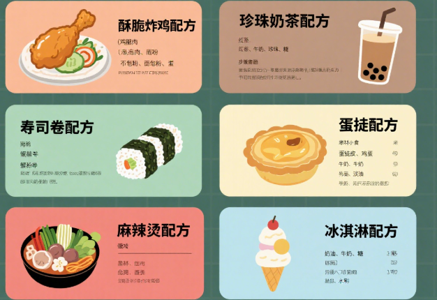 各种美食小吃配方分享